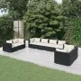 8-teiliges Gartenmöbel-Set und schwarze synthetische Rattankissen von vidaXL, Gartensets - Ref: Foro24-3102279, Preis: 905,85...