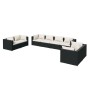 8-teiliges Gartenmöbel-Set und schwarze synthetische Rattankissen von vidaXL, Gartensets - Ref: Foro24-3102279, Preis: 952,81...
