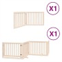 Puerta para perros plegable 6 paneles madera de álamo 480 cm