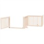 Puerta para perros plegable 6 paneles madera de álamo 480 cm
