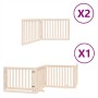 Puerta para perros plegable 8 paneles madera de álamo 640 cm