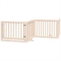 Puerta para perros plegable 8 paneles madera de álamo 640 cm