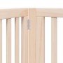 Puerta para perros plegable 8 paneles madera de álamo 640 cm