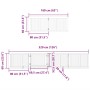 Puerta para perros plegable 8 paneles madera de álamo 640 cm