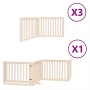 Puerta para perros plegable 10 paneles madera de álamo 800 cm
