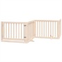 Puerta para perros plegable 10 paneles madera de álamo 800 cm