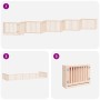 Puerta para perros plegable 10 paneles madera de álamo 800 cm