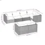 7-piece garden furniture set and brown synthetic rattan cushions by vidaXL, Garden sets - Ref: Foro24-3102474, Price: 635,40 ...