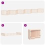 Puerta para perros plegable 12 paneles madera de álamo 960 cm