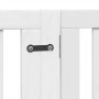 Puerta de perros plegable 6 paneles madera álamo blanca 480 cm