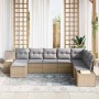 Conjunto de sofá de jardín 8 pcs 319 x 209 x 85 cm Poliratán