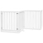 Puerta de perros plegable 12 paneles madera álamo blanca 960 cm