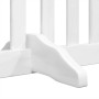 Puerta de perros plegable 12 paneles madera álamo blanca 960 cm