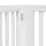 Puerta de perros plegable 12 paneles madera álamo blanca 960 cm