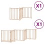 Puerta para perros plegable 9 paneles madera de álamo 450 cm