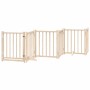 Puerta para perros plegable 9 paneles madera de álamo 450 cm