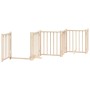 Puerta para perros plegable 9 paneles madera de álamo 450 cm