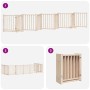 Puerta para perros plegable 9 paneles madera de álamo 450 cm