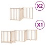 Puerta para perros plegable 12 paneles madera de álamo 600 cm