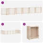 Puerta para perros plegable 12 paneles madera de álamo 600 cm