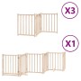 Puerta para perros plegable 15 paneles madera de álamo 750 cm