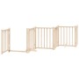 Puerta para perros plegable 15 paneles madera de álamo 750 cm