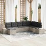 Conjunto de sofá de jardín 8 pcs 319 x 209 x 85 cm Poliratán