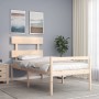 Cama para personas mayores con cabecero madera maciza 90x200 cm de vidaXL, Camas y somieres - Ref: Foro24-3195336, Precio: 11...