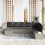 Conjunto de sofá de jardín 8 pcs 319 x 209 x 85 cm Poliratán
