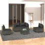 5-teiliges Gartenmöbel-Set und graue synthetische Rattankissen von vidaXL, Gartensets - Ref: Foro24-3102181, Preis: 446,24 €,...
