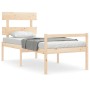 Cama para personas mayores con cabecero madera maciza 90x200 cm de vidaXL, Camas y somieres - Ref: Foro24-3195336, Precio: 11...