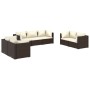 7-piece garden furniture set and brown synthetic rattan cushions by vidaXL, Garden sets - Ref: Foro24-3102266, Price: 651,39 ...