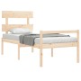 Cama para personas mayores con cabecero madera maciza 90x200 cm de vidaXL, Camas y somieres - Ref: Foro24-3195336, Precio: 11...