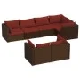 7-piece garden furniture set and brown synthetic rattan cushions by vidaXL, Garden sets - Ref: Foro24-3102475, Price: 633,16 ...