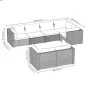 7-piece garden furniture set and brown synthetic rattan cushions by vidaXL, Garden sets - Ref: Foro24-3102475, Price: 633,16 ...