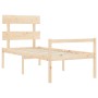 Cama para personas mayores con cabecero madera maciza 90x200 cm de vidaXL, Camas y somieres - Ref: Foro24-3195336, Precio: 11...