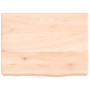 Encimera de baño madera maciza sin tratar 40x30x(2-6) cm