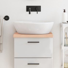 Encimera de baño madera maciza sin tratar 40x40x(2-4) cm