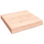 Encimera de baño madera maciza sin tratar 40x40x(2-6) cm
