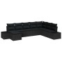 Conjunto de sofá de jardín 8 pcs 319 x 209 x 85 cm Poliratán