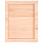 Encimera de baño madera maciza sin tratar 40x50x(2-4) cm