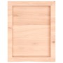 Encimera de baño madera maciza sin tratar 40x50x(2-6) cm