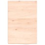 Encimera de baño madera maciza sin tratar 40x60x(2-4) cm