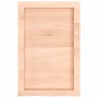 Encimera de baño madera maciza sin tratar 40x60x(2-4) cm