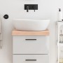 Encimera de baño madera maciza sin tratar 40x60x(2-6) cm