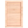 Encimera de baño madera maciza sin tratar 40x60x(2-6) cm