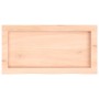 Encimera de baño madera maciza sin tratar 60x30x(2-6) cm