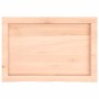 Encimera de baño madera maciza sin tratar 60x40x(2-6) cm
