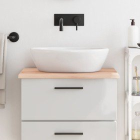 Encimera de baño madera maciza sin tratar 60x40x6 cm