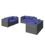 6-piece garden sofa set and gray synthetic rattan cushions by vidaXL, Garden sets - Ref: Foro24-3102302, Price: 407,07 €, Dis...